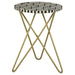 Xenia - Round Accent Table With Hairpin Legs - Black And White Unique Piece Furniture