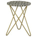 Xenia - Round Accent Table With Hairpin Legs - Black And White Unique Piece Furniture