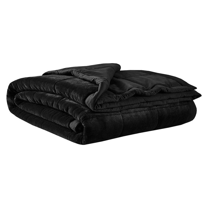 Reversible Heiq Smart Temperature Down Alternative Blanket - Black