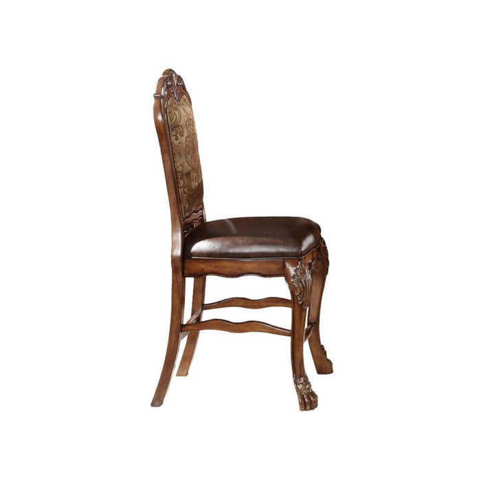 Dresden - Counter Height Chair (Set of 2) - PU & Cherry Oak The Unique Piece Furniture Furniture Store in Dallas, Ga serving Hiram, Acworth, Powder Creek Crossing, and Powder Springs Area