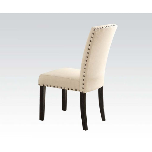 Nolan - Side Chair (Set of 2) - Linen & Salvage Dark Oak Unique Piece Furniture