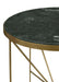 Eliska - Round Accent Table With Marble Top Green And Antique Gold Unique Piece Furniture
