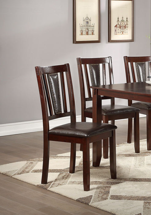 Dining Room Furniture Espresso Color 6 Pieces Set Dining Table 4 X Side Chairs And A Bench Solid Wood Rubberwood And Veneers