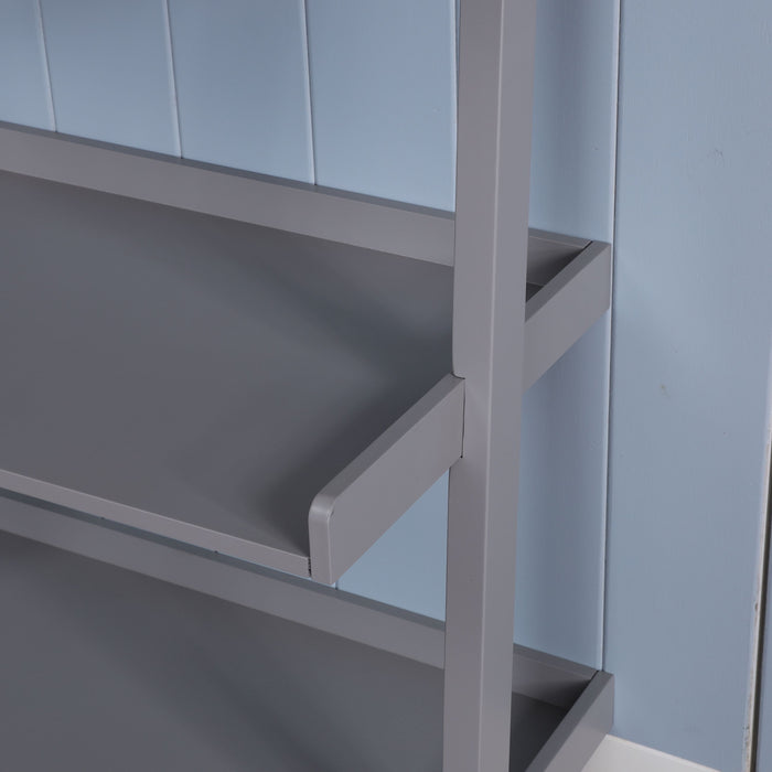 5 - Tier Ladder Shelf - Grey
