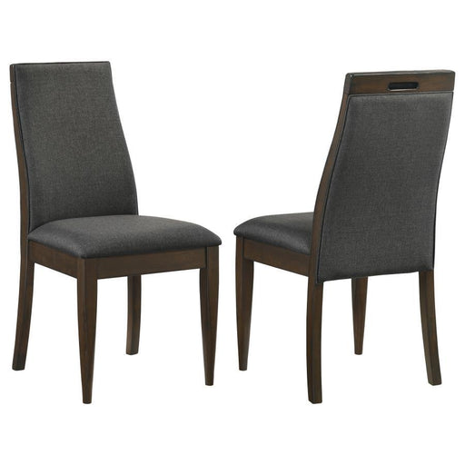 Wes - Upholstered Side Chair (Set of 2) - Gray And Dark Walnut Unique Piece Furniture