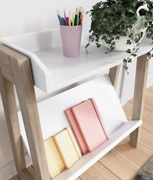 Blariden - White / Tan - Small Bookcase Unique Piece Furniture