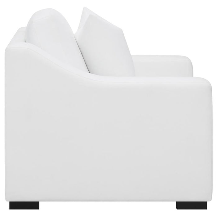 Ashlyn - Upholstered Sloped Arms Chair - White Unique Piece Furniture
