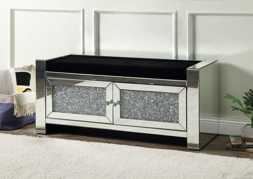 Noralie - Bench - Mirrored & Faux Diamonds - 22" Unique Piece Furniture