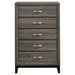 Watson - 5-Drawer Chest - Gray Oak And Black Unique Piece Furniture