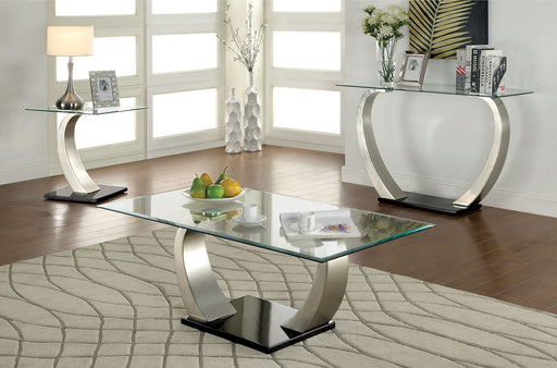 Roxo - Sofa Table - Satin Plated / Black Unique Piece Furniture