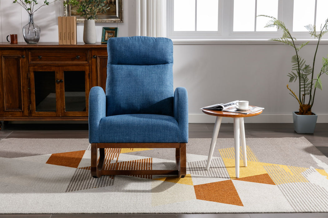 Coolmore Living Room Comfortable Rocking Chair Living Room Chair - Blue