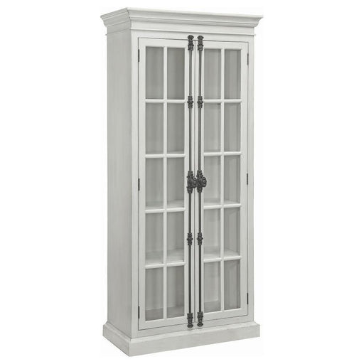 Toni - 2-Door Tall Cabinet - Antique White Unique Piece Furniture