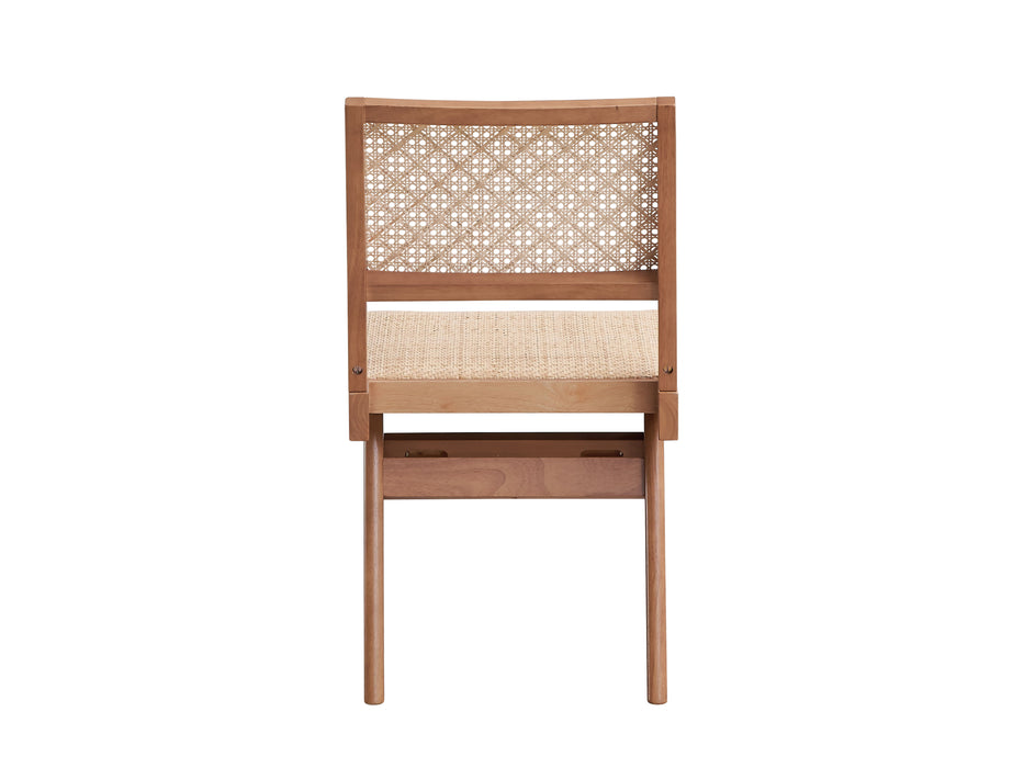 Acme Velentina Side Chair (Set of 2) Rattan & Natural Finish