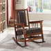 Ida - Upholstered Rocking Chair - Tobacco And Dark Brown Unique Piece Furniture