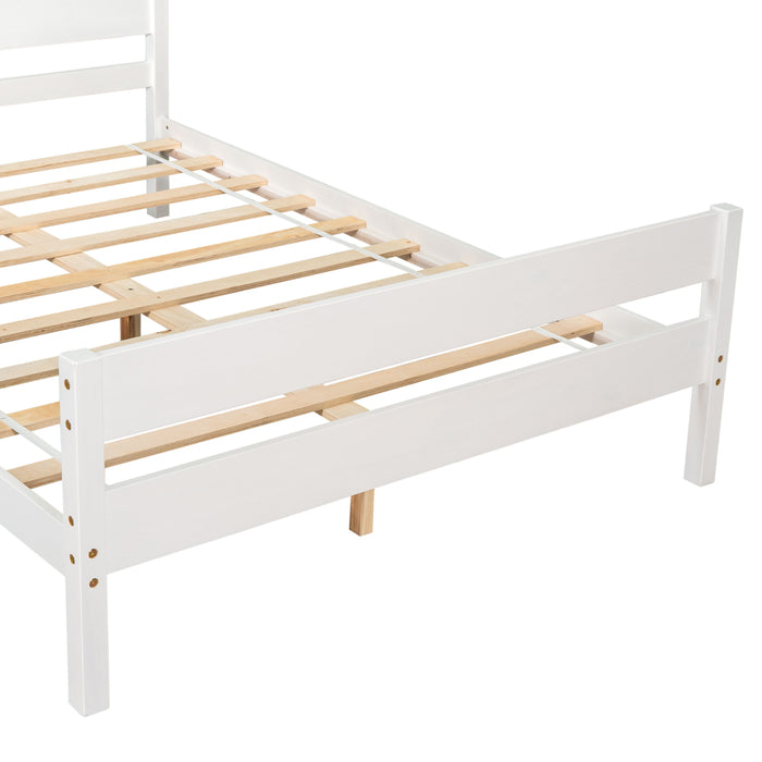 Full Bed With Headboard And Footboard - White