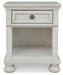 Robbinsdale - Antique White - One Drawer Night Stand Unique Piece Furniture