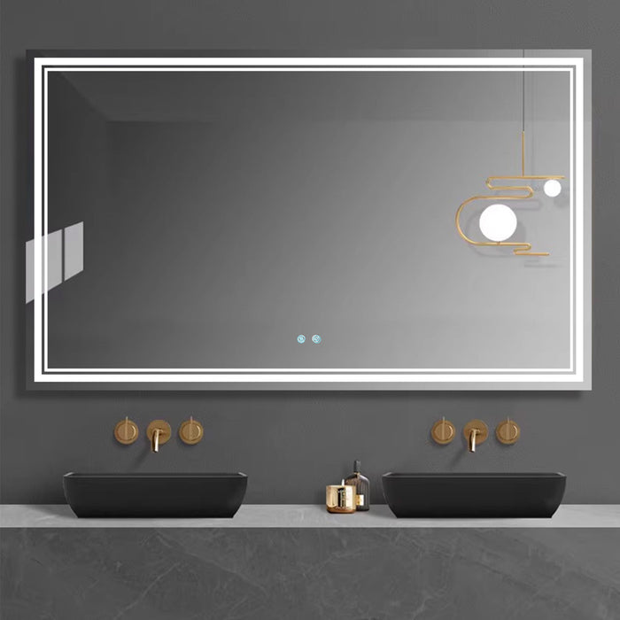 60 X 36 Led Mirror For Bathroom, Led Vanity Mirror, Adjustable 3 Color, Dimmable Vanity Mirror With Lights, Anti-Fog, Touch Control, Wall Mounted, Vertical