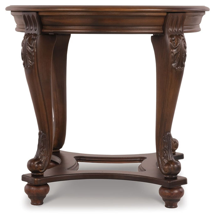 Norcastle - Dark Brown - Round End Table Unique Piece Furniture