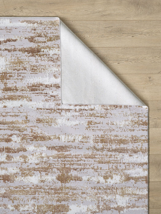 Milano Collection Shimmer Skin Woven Area Rug Beige