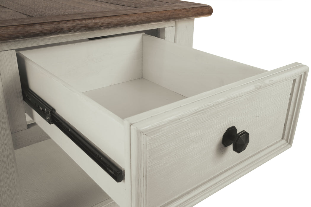 Bolanburg - White / Brown / Beige - Rectangular End Table Unique Piece Furniture