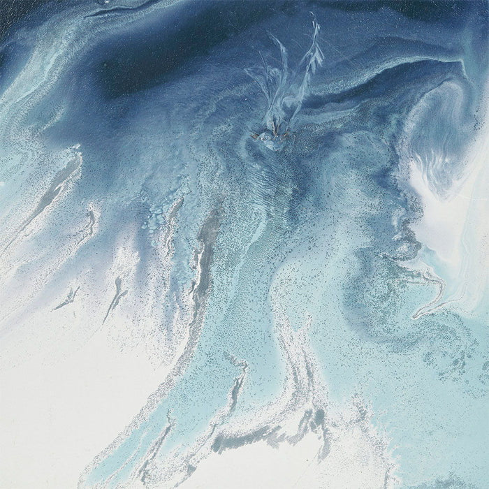 Abstract (Set of 2) Framed Canvas Wall Art Set - Blue