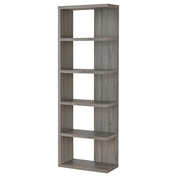 Harrison - 5-Tier Bookcase - Weathered Gray Unique Piece Furniture