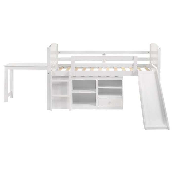 Millie - Twin Workstation Loft Bed - White Unique Piece Furniture