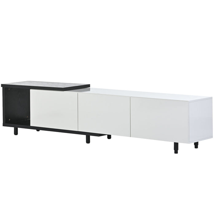 U-Can Modern, Stylish TV Stand TV Cabinet Fot 80 / Inch TV, White