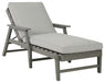 Visola - Gray - Chaise Lounge With Cushion Unique Piece Furniture