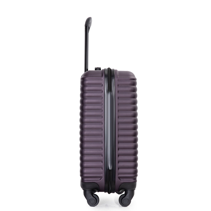 20" Carry On Luggage Lightweight Suitcase, Spinner Wheels, Purple
