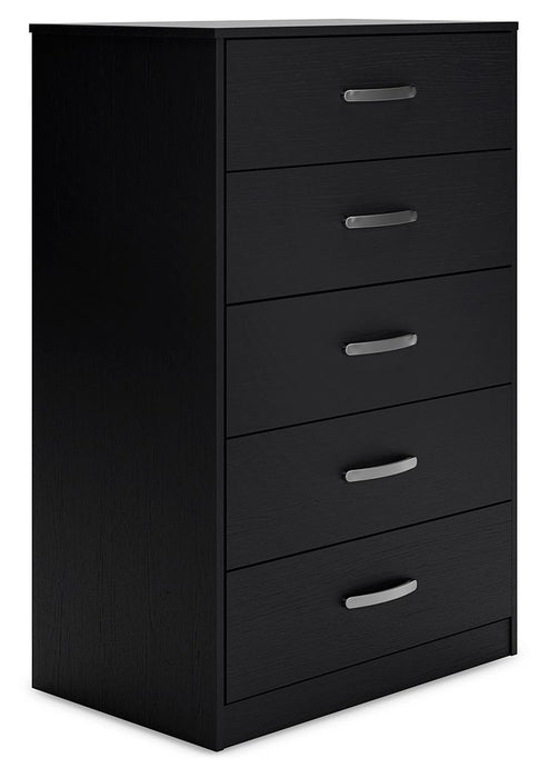 Finch - Black - Five Drawer Chest - 46" Height Unique Piece Furniture