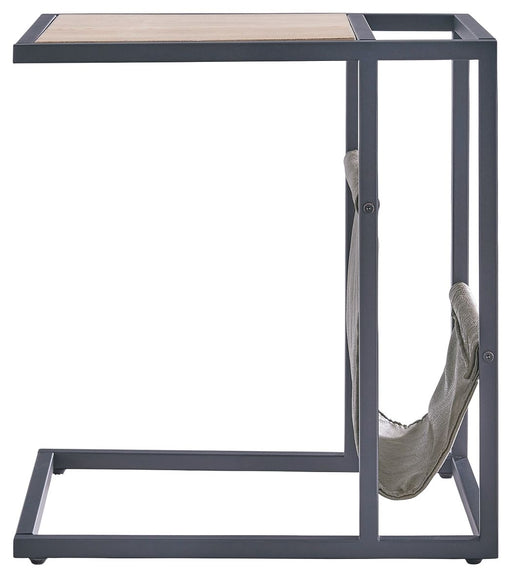 Freslowe - Light Brown / Black - Chair Side End Table With Magazine Basket Unique Piece Furniture