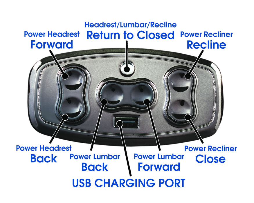 Ferrington - Power Lay Flat Recliner with Power Adjustable Headrest & Lumbar