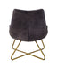 Dhalsim Accent Chair - Antique Ebony Top Grain Leather Unique Piece Furniture