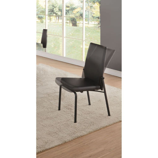 Osias - Side Chair (Set of 2) - Black PU & Black Unique Piece Furniture