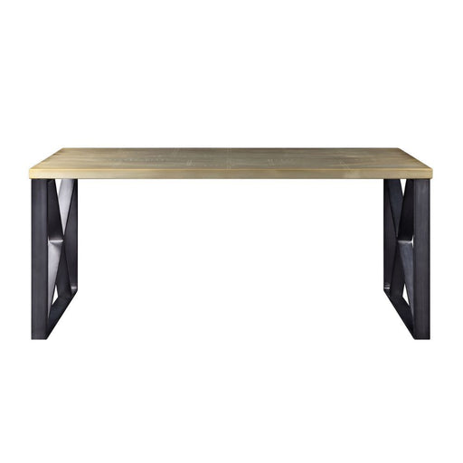 Jennavieve - Desk - Gold Aluminum Unique Piece Furniture