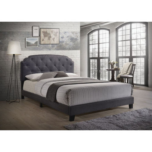 Tradilla - Queen Bed - Gray Fabric Unique Piece Furniture