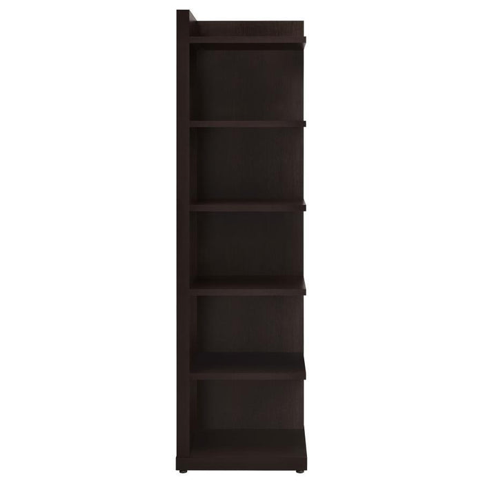 Alder - 6-Tier Corner Bookcase - Cappuccino Unique Piece Furniture
