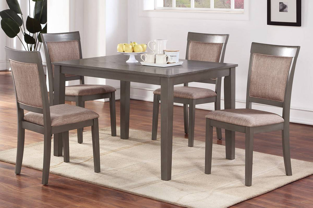 5 Pieces Dining Room Set Dining Table Wooden Top Cushion Seats Chairs Kitchen Breakfast Dining Room Furniture Oak Veneer Unique Design