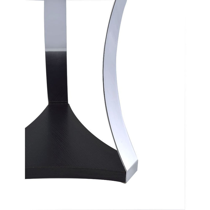 Geiger - End Table - Chrome & Black Glass Unique Piece Furniture