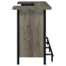 Bellemore - Bar Unit With Footrest - Gray Driftwood And Black Unique Piece Furniture