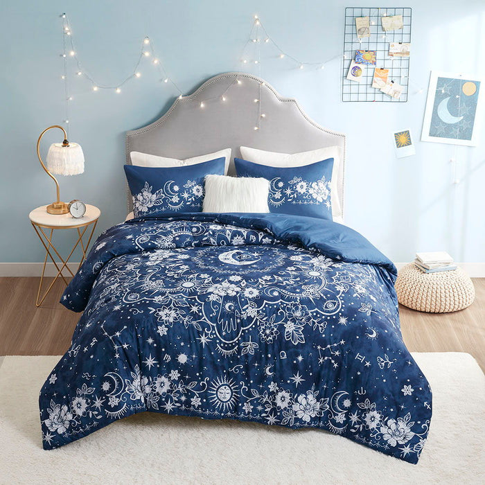 Celestial Comforter Set, Navy