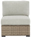 Calworth - Beige - Armless Chair W/Cushion (Set of 2) Unique Piece Furniture