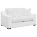 Ashlyn - Upholstered Sloped Arms Loveseat - White Unique Piece Furniture