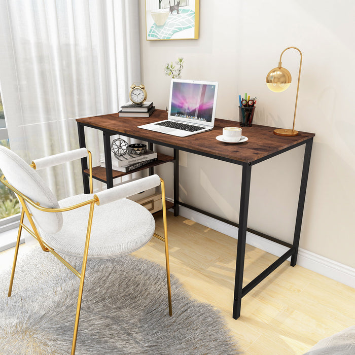 Computer Desk, Home Office Desk, Modern Simple Style Pieces Table For Home, Office, Study, Writing, Rustic Brown