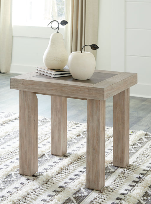 Hennington - Light Brown - Rectangular End Table Unique Piece Furniture