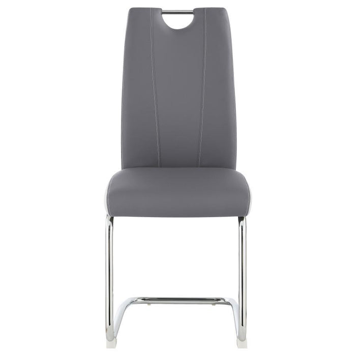 Brooklyn - Upholstered Side Chairs With S-Frame (Set of 4) - Gray And White Unique Piece Furniture