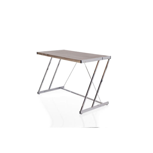Finis - Desk - Weathered Oak & Chrome Unique Piece Furniture