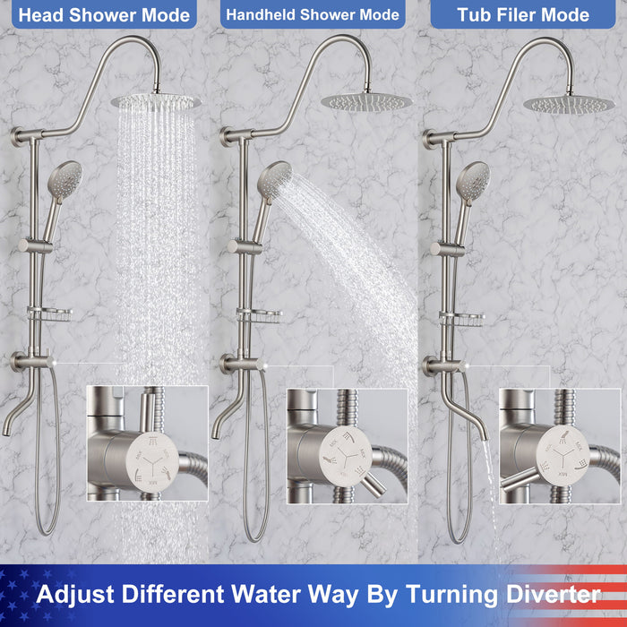 Complete Shower System - Brushed Nickel