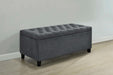 Samir - Lift Top Storage Bench - Charcoal Unique Piece Furniture